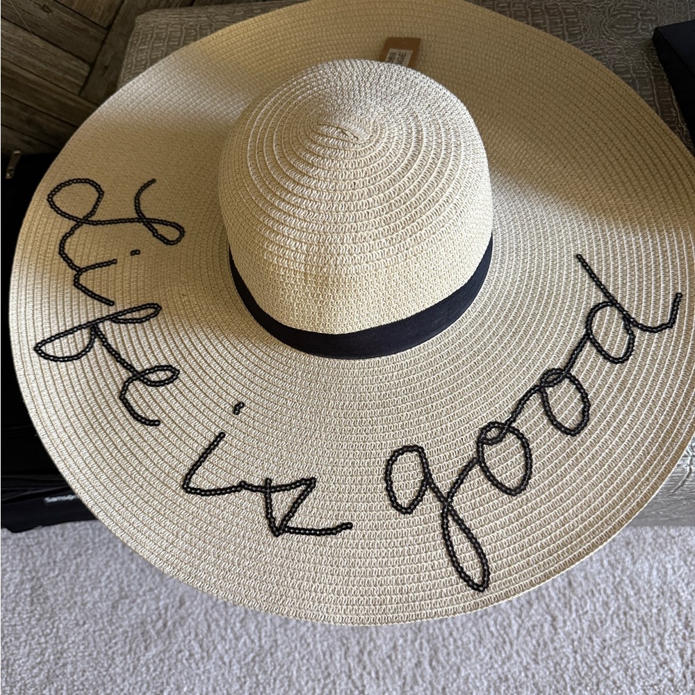 Life is Good Women's Elegant Cream Sun Hat